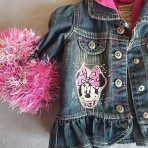 Disney Minnie mouse  jean jacket  0-3 m denim coat